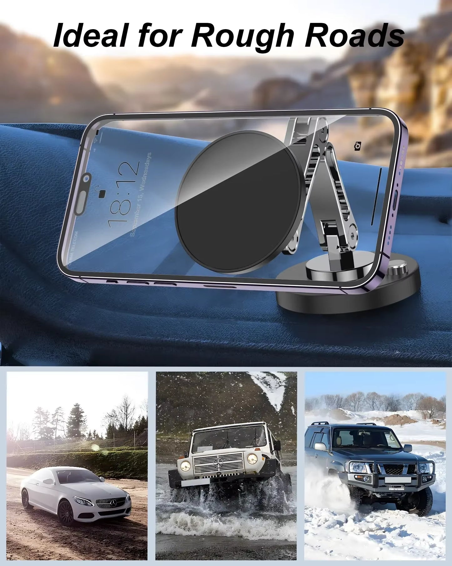 Magnetic Car Phone Holder Stand Dashborad 